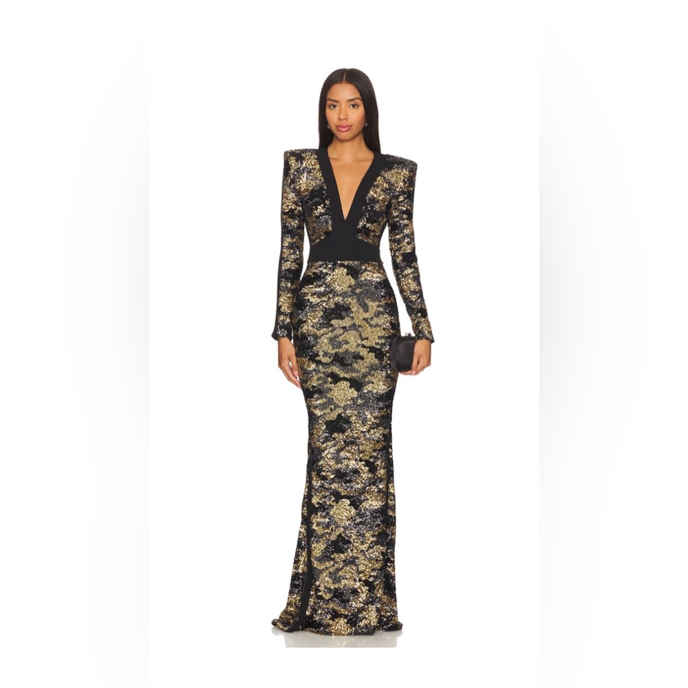 Zhivago Tears in Rain Gown in Black and Gold *WORN ONCE*